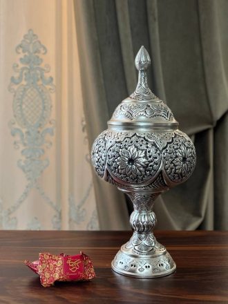 گز خوری قلمزنی 25 آبکاری نقره سیاه قلم اسلیمی
